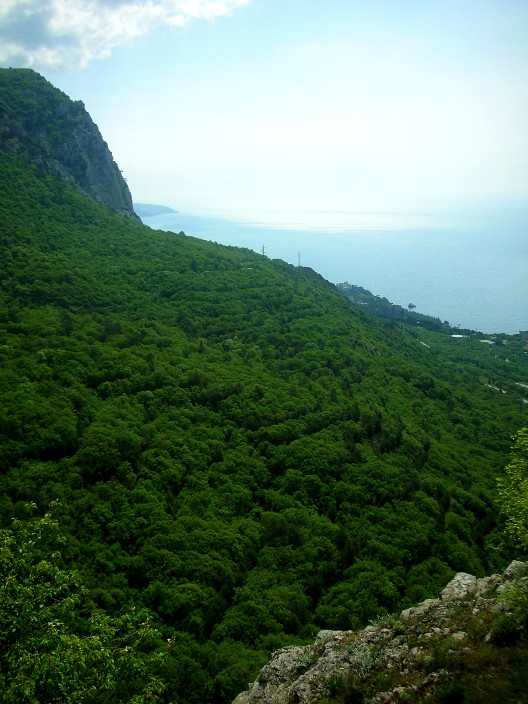 Hills and Black Sea, southern coast of Crimea